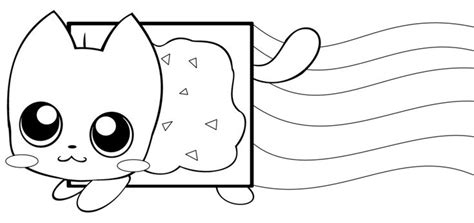 Nyan Cat Coloring Page Coloring Pages For Kids Pinterest Coloring