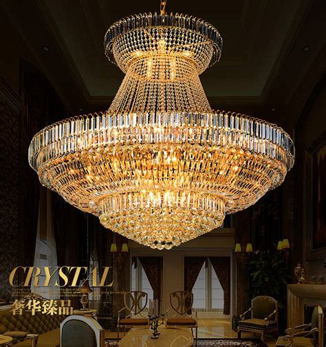 Golden Chandelier Crystal Chandelier Lighting Foyer Lighting Large