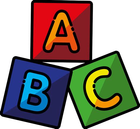 Abc Blocks Png Clipart Png Download Stacked Abc Block Clipart Black