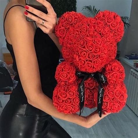 Teddy Bear Rose 16 Inches Red Roses Valentines Day Teddy Bear Ts Bear Valentines