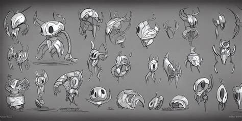 Cartoonish Hollow Knight Character Sheet Fine Stable Diffusion