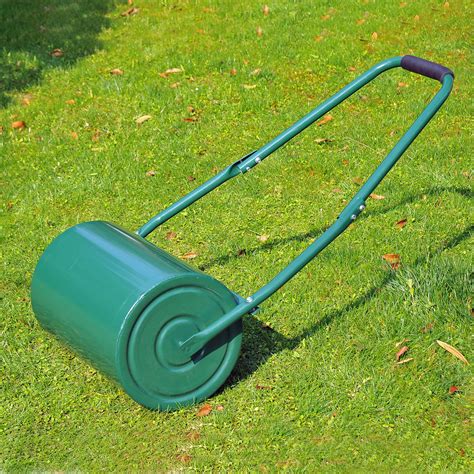 Outsunny Lawn Roller Large Heavy Duty Metal Sand Or Water Filled Garden