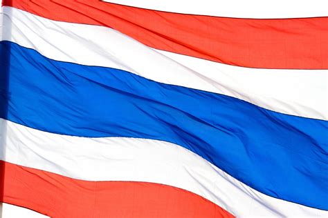 The Flag Of Thailand With 3 Colors Red White Blue 8369114 Stock Photo