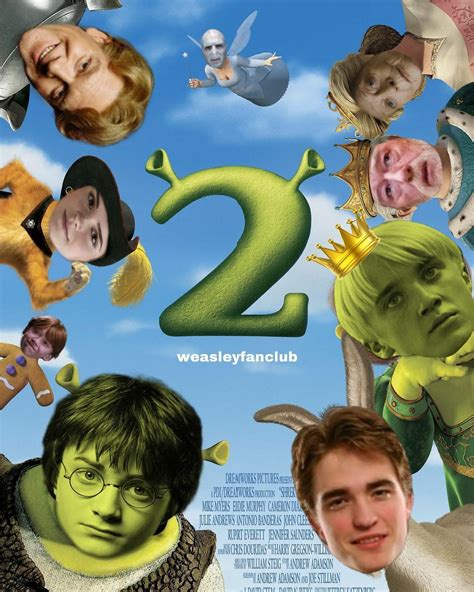 Cr Weasleyfanclub On Insta Shrek Parody Harry Potter Memes