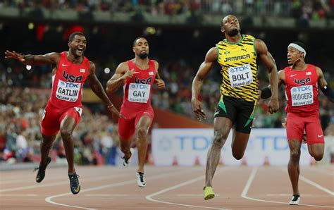 The men's event has been included in every olympics. Usain Bolt Holds Off Justin Gatlin to Win World 100-Meter ...