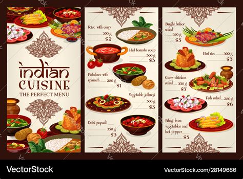 Indian Restaurant Food Menu