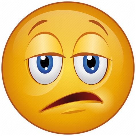 Bored Cartoon Character Emoji Emotion Face Tired Icon Download