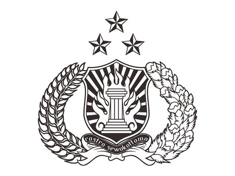Lambang Polri Republik Logo Polri Hitam Putih Pnginstagram Logo For