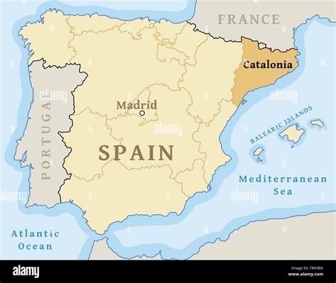 Mapa De Cataluña Imágenes Vectoriales De Stock Alamy