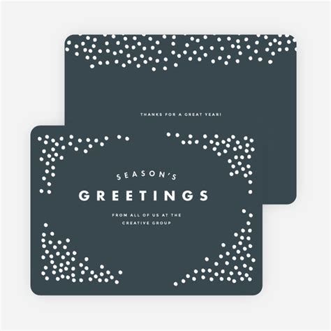 Short & sweet corporate holiday card messages what to write in holiday cards for clients unique corporate holiday card inspiration Snow Falling Corporate Holiday Cards | Paper Culture