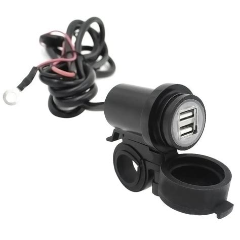 Waterproof V Motorcycle Dual Usb Charger Round Led Charging Power