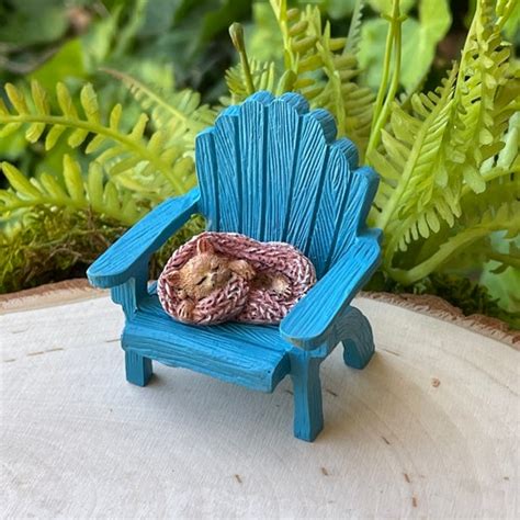 miniature adirondack chair fairy beach garden supply fairy etsy