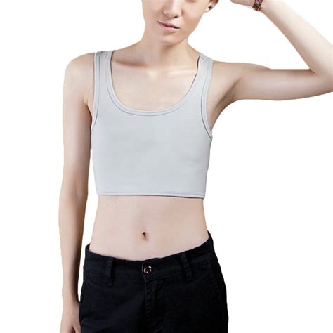Buy Women S Slim Flat Compression Chest Binder Vest For Les Lesbian