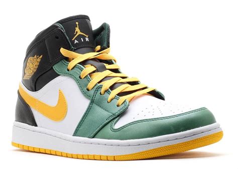 One of the upcoming releases includes a black and university gold color theme. Air Jordan 1 Mid Sonics Gold University Green Black Gorge ...