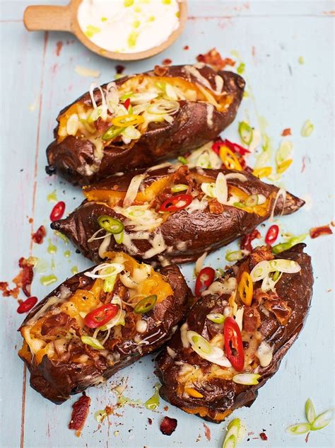 Mega Stuffed Sweet Potatoes Vegetables Recipe Dj Bbq For Jamie Oliver