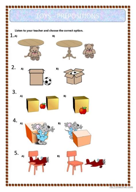 Prepositions Of Place English Esl Worksheets Pdf Doc