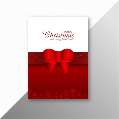 Premium Vector Beautiful Merry Christmas Card Brochure Design