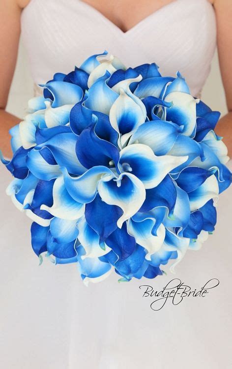 Colorful bouquet at pandemic minimony in. Calla Lily Real Touch Wedding Flowers in horizon royal ...