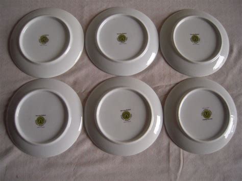 6 ASSIETTES A FROMAGE PORCELAINE D AUTEUIL SERVICE BISTROT