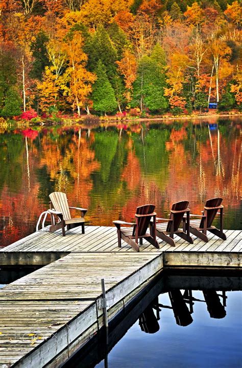 Wooden Dock On Autumn Lake By Elena Elisseeva 500px Autumn Lake