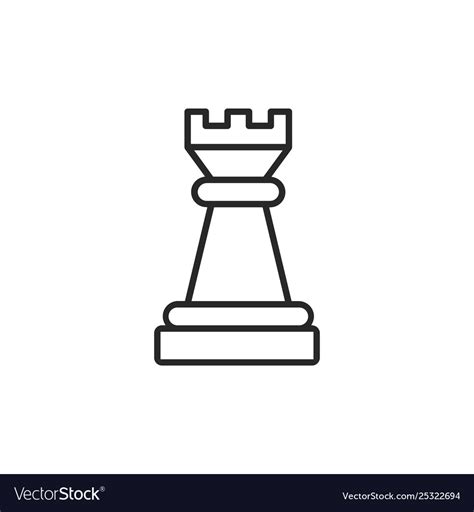 Chess Rook Icon Royalty Free Vector Image Vectorstock