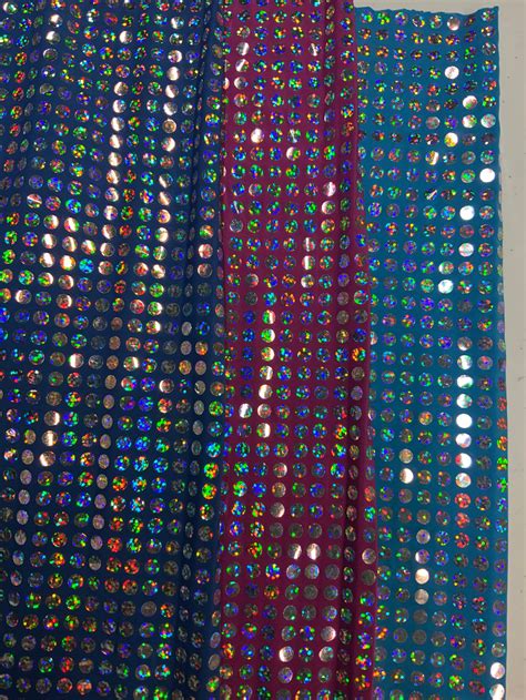 Lentejuelas Hologramas Estiran Tela Spandex Etsy