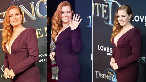 Amy Adams Shows Off Her Cleavage In A Corset Dress
