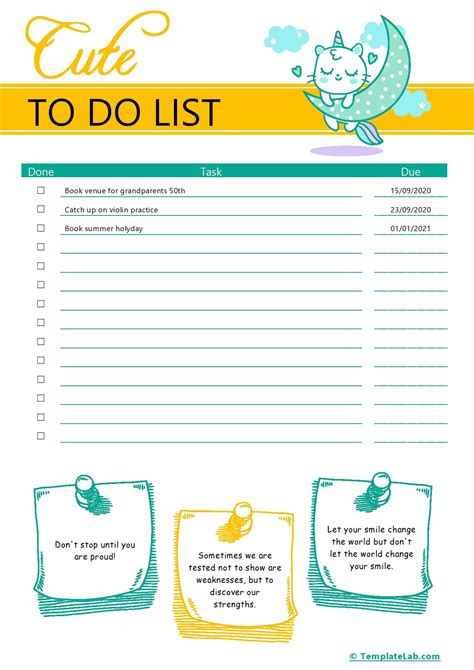 Cute Printable Checklist
