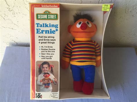Sesame Street Talking Ernie Jim Henson Muppet Character Sealed New In