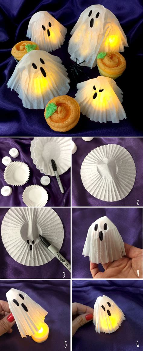 20 halloween cocktails that are even better than your costume. How to Make Cupcake Liner & Coffee Filter Ghosts...A Scary ...