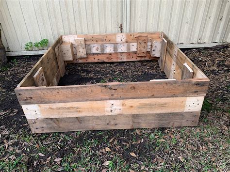 Pallets 3x Pallet Frame Raised Bed Garden Bed Stacking Frame Euro