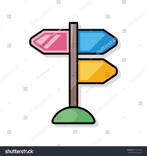 Road Sign Doodle Stock Vector Royalty Free 317414438 Shutterstock