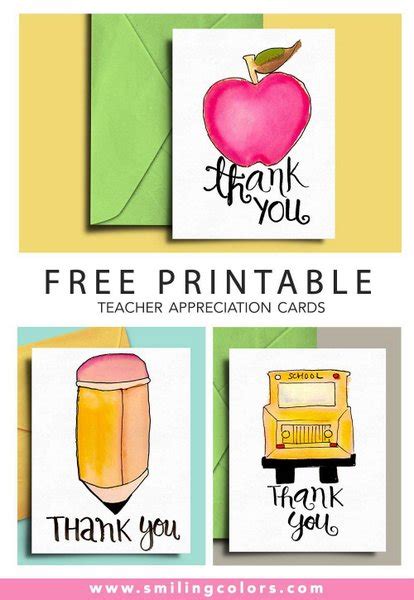 25 Awesome Teacher Appreciation Cards With Free Printables