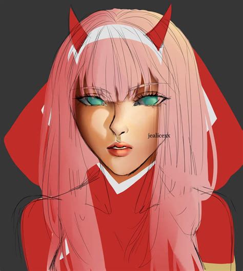 V Fanart Zero Two Anime Amino