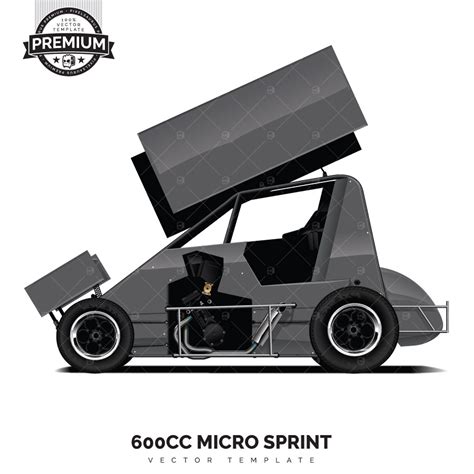 600cc Micro Sprint Premium Vector Template Pixelsaurus