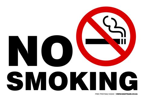 No Smoking Signs Poster Template