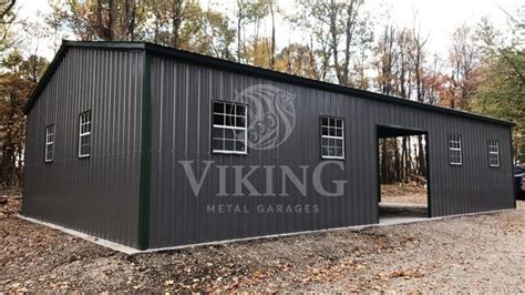 40x60x12 All Vertical Fully Enclosed Workshop Viking Metal Garages