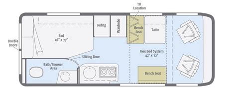 Travato Floorplans Winnebago Rvs Rv Floor Plans Class B