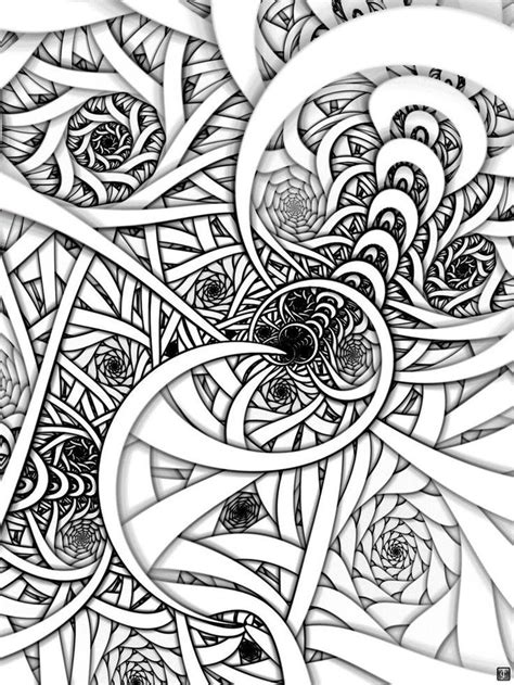 fractals coloring pages coloring home