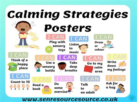 Calming Strategies Posters Teaching Resources
