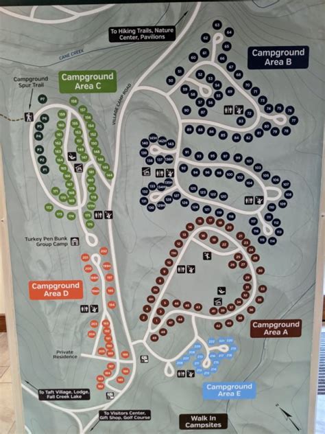 Falls Creek State Park Campground Map