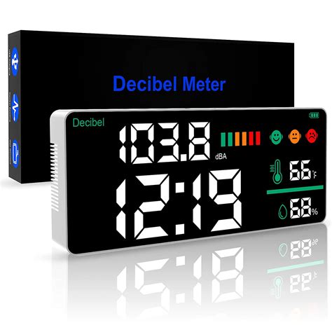 Josmax 4 In 1 Decibel Meter Sound Level Reader Digital Clock