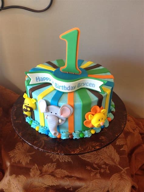 I love this cake and the entire set up! Boy 1st Birthday Cake Gallery