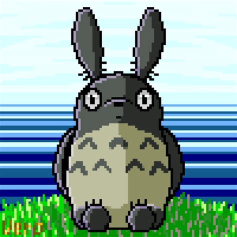 Totoro Pixel Art Ibispaint