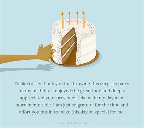 Thank You Messages For Surprise Party