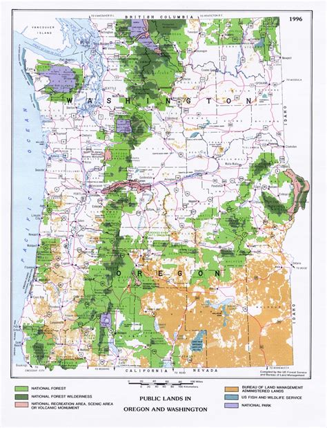 1up Travel Maps Of Washington Public Lands In Oregon And Washington