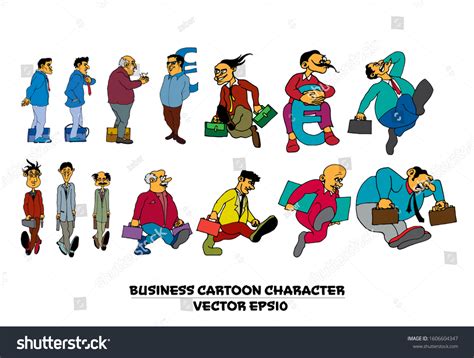 Group Cartoon Business People Vector Stock Vector Royalty Free