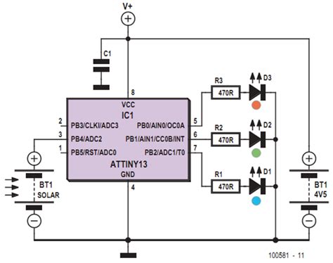This is very easy solar garden light circuit diagram with least parts the best arrangement is that is totally auto and the solar board goes about as a light identifier. RGB Solar Lamp | Circuits-Projects