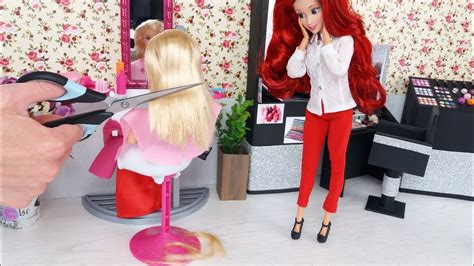 Barbie Dolls Makeover Barbie Sparkle Style Salon Barbies Do Their