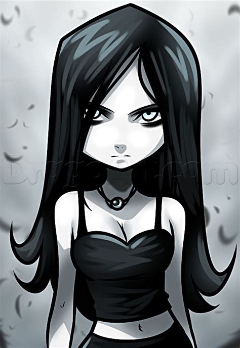 Manga How To Draw It In Gothic Drawings Art Girl Goth Girls